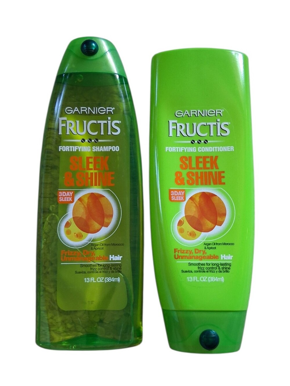 NEW Garnier Fructis Sleek & Shine Fortifying Shampoo And Conditioner Bundle